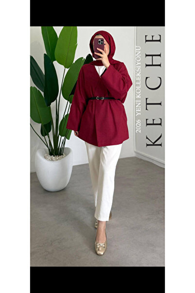 Bd DERİ KEMERLİ BLAZER CEKET