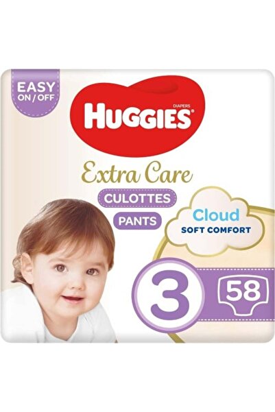 Huggies | Baby Diapers Culottes Pants | 3/58 | Extra Care | 6-11 Kg