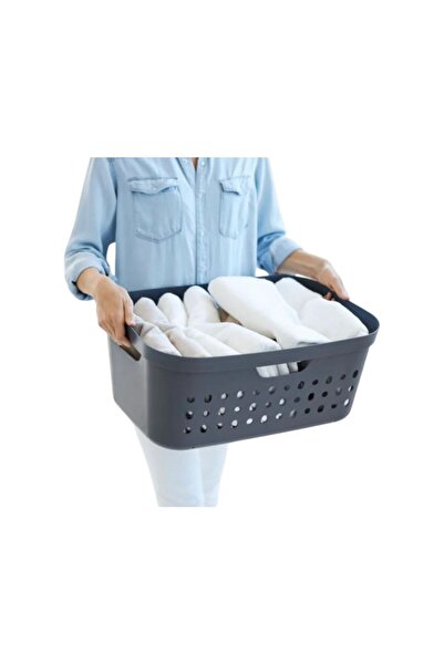 Rothoplast Plastic laundry basket, 39 L, with handles