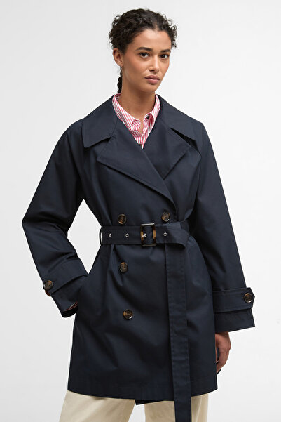 Barbour Adare Trench Showerproof Trençkot NY91 Dark Navy / Dress Navy Tartan