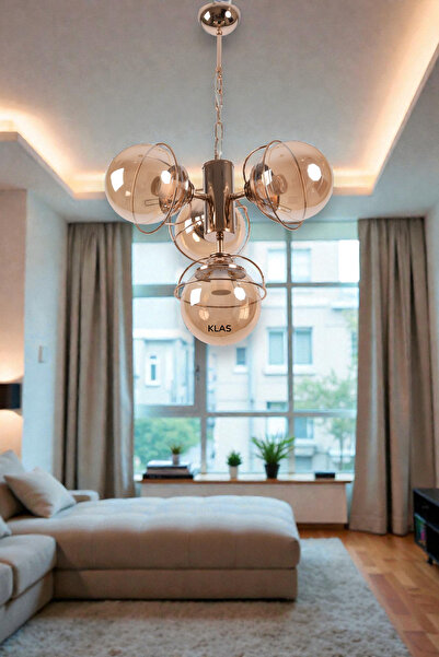 KLAS CAM FALEZ 4LÜ MODERN AVİZE