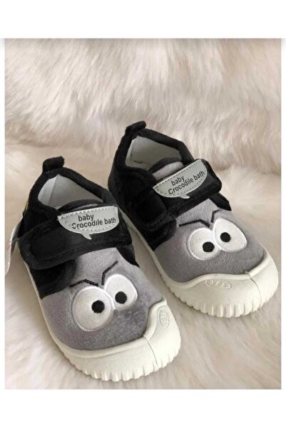 GEZER Papuci de casă moi de iarnă pentru băieți, cu velcro, maro