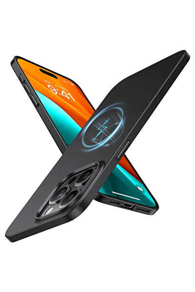 TORRAS Husa pentru iPhone 15 Pro Max - OriginFit-Mag Series - Black