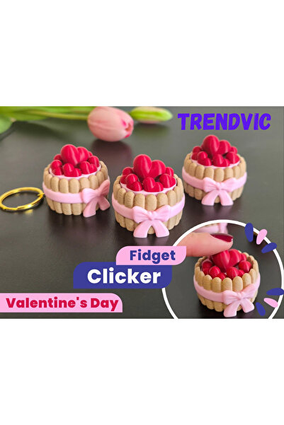 OEM Fidget Clicker Heart Cake – Antistress Toy Valentine’s Day Gift | Trendvi...