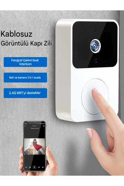 zibo Kablosuz HD Video Kapı Zili Geniş Açılı Kamera, Gece Görüş, Hareket Algı...