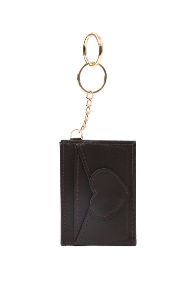 SHAKA Coffee Color Shk134 Faux Leather, Five Compartments, Heart-Shaped Card ...
