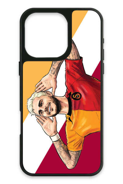 Galatasaray iPhone 16 Pro Max Uyumlu Mauro Icardi Gol Sevinci Cam Lisanslı Te...