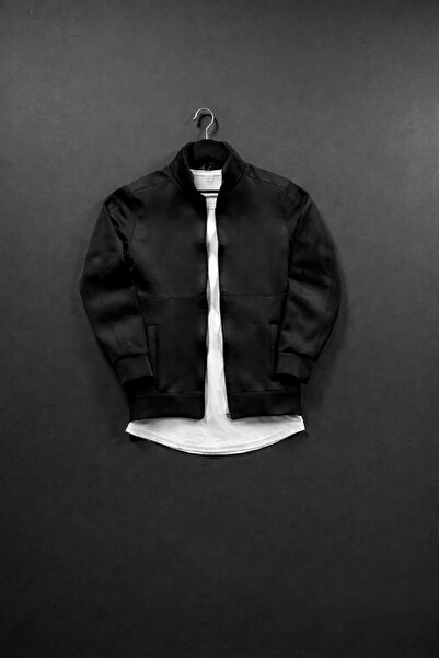 ByFourMan Unprinted Scuba a Quality Black Gray Jacket