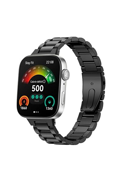 SilverCars Huawei Watch Fit 3 / Fit 4 Uyumlu 20mm Paslanmaz Çelik Klasik Saat...