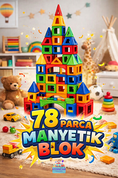 OYUNCAK'S 78 Parça Manyetik Blok Seti Oyuncak