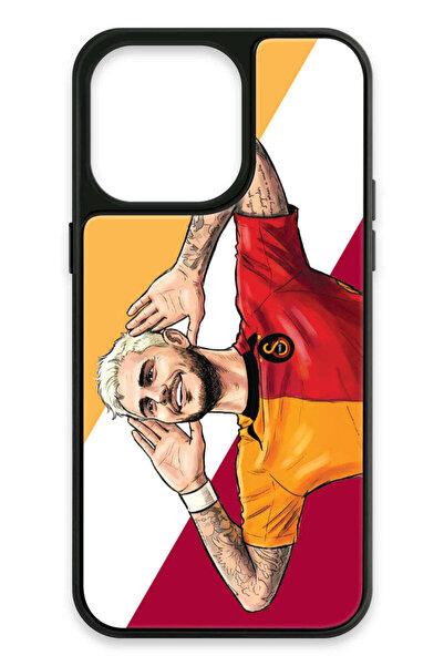 Galatasaray iPhone 15 Pro Max Uyumlu Mauro Icardi Gol Sevinci Cam Lisanslı Te...