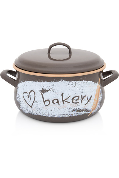 Metalac 6.5L Pot with Glass Lid Bakery