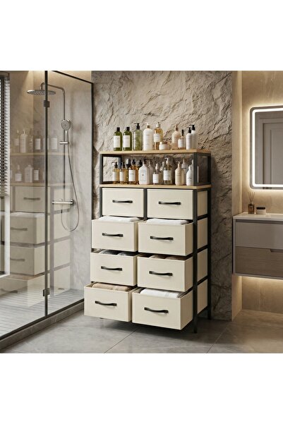 tridihome 8 Çekmeceli Çok Amaçlı Şifonyer Raflı Düzenleyici Dolap Ev Ofis Ban...