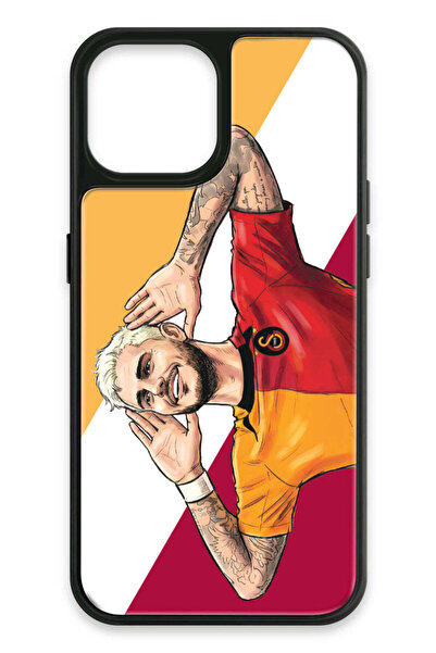 Galatasaray iPhone 13 Uyumlu Mauro Icardi Gol Sevinci Cam Lisanslı Telefon Kı...