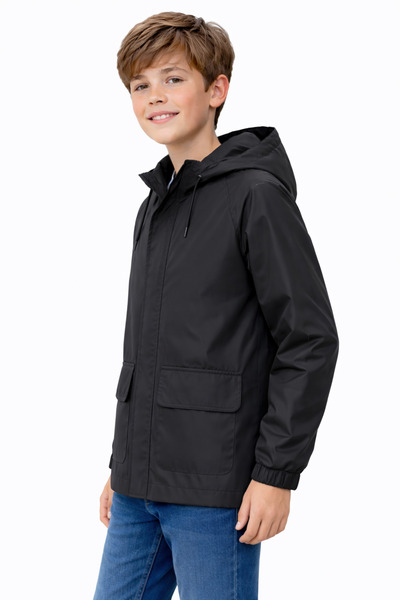 ASYAKİDS CLUB Boy's Premium Seasonal Raincoat with Hood and Pockets