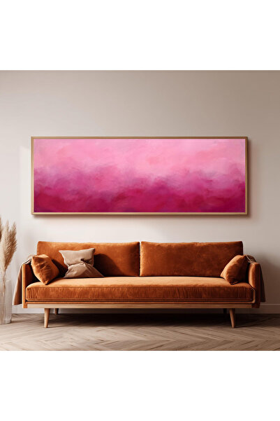 Dekorsiahome Ahşap Çerçeveli Panoramik Oturma Odası Tablosu UZ0078