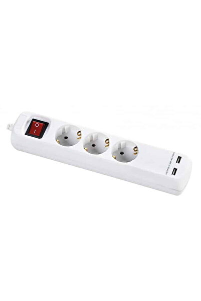 Bachmann B 387.203 Power Strip, 3 m, 3 Sockets, White