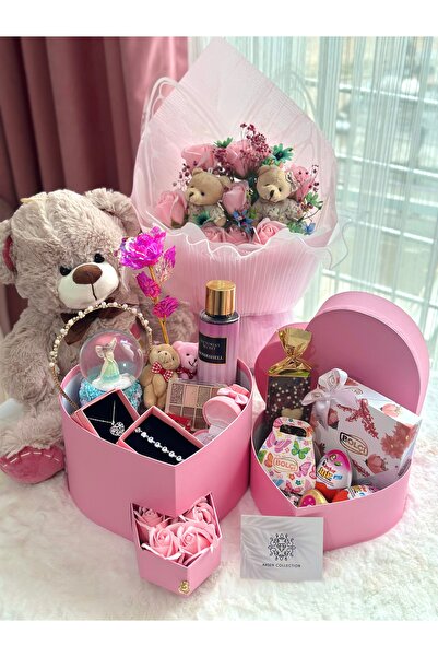 Ahsen Collection Pembe tatlı serisi midi boy sevgililer günü özel