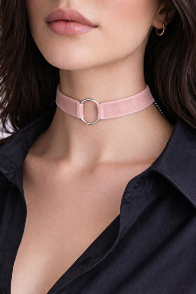 Liora De Mar Kadife Choker Velvet O-Ring Black