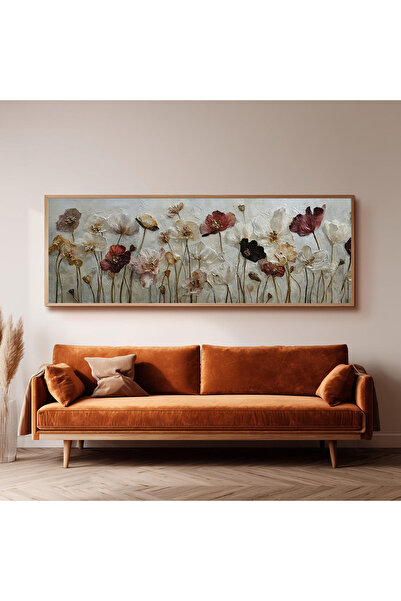 Dekorsiahome Ahşap Çerçeveli Panoramik Oturma Odası Tablosu UZ0067