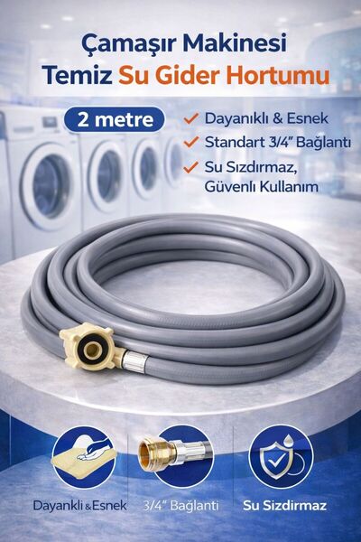 ÇAMAŞIR MAKİNESİ TEMİZ SU HORTUMU(2 METRE)