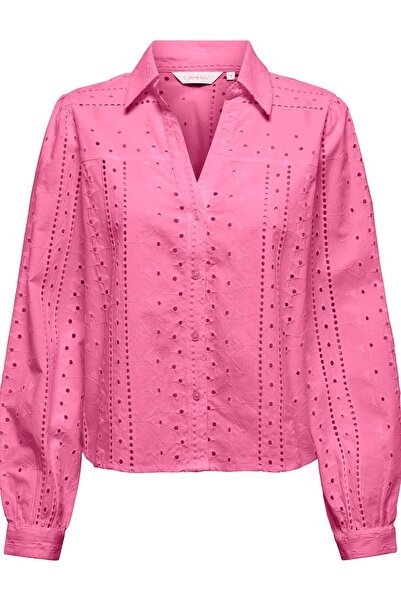 ONLY Women's Embroidery Detailed V-Neck Blouse - Loretta