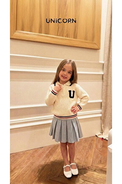 UNICORN KIZ ÇOCUK TRİKO KAZAK&ETEK TAKIM