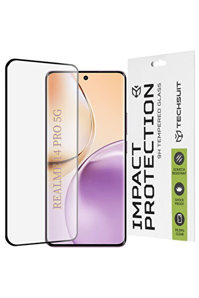 Techsuit Screen Protector for Realme 14 Pro - 111D Full Cover / Full Glue Gla...