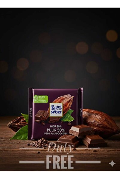 hijazigroup Ritter Sport Dark Chocolate bar with 50% cocoa 100GR