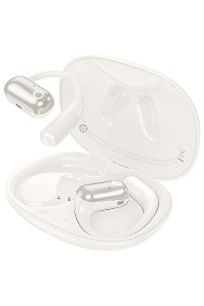 Hoco EA6, Căști cu urechi deschise, TWS, BT 5.3, ENC, Alb