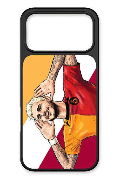 Galatasaray iPhone 17 Pro Max Uyumlu Mauro Icardi Gol Sevinci Cam Lisanslı Te...