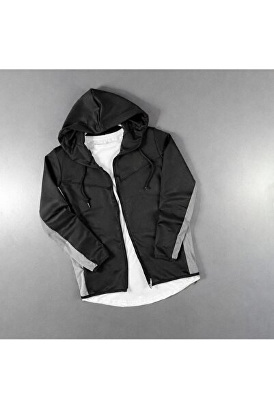 ByFourMan Unprinted Scuba a Quality Black Gray Jacket