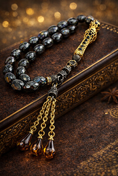 Mareluxe 12 Farklı Renk Değiştiren His Taşı Tesbih | Faset Oval Kesim | Gold ...