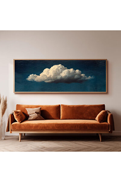 Dekorsiahome Ahşap Çerçeveli Panoramik Oturma Odası Tablosu UZ0073