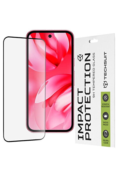 Techsuit Glass for Google Pixel 9a - 111D Full Cover / Full Glue Glass - Black