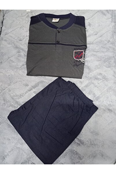 Butik Uzun kollu penye kumaş gecelik takımı