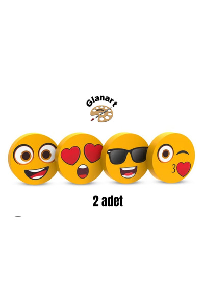 Glanart Okrugle gumice sa emojijima, 2 komada