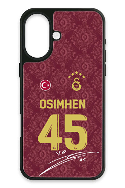 Galatasaray iPhone 16 Uyumlu Victor Osimhen 3. Forma İmzalı Cam Lisanslı Tele...