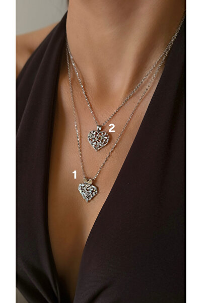 AYLAKAYA Number 1 Silver Heart Necklace