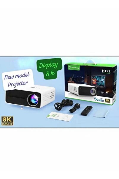 SMART BARRY Smartbarry HT22 8K Display Projector – Smart Android System, WiFi...