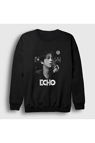 Presmono Ουνισέξ Μαύρο Φούτερ με Σχέδιο Echo Kim Seok Jin Bts 599101tt