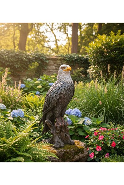 kocaycraft Büyük Kartal Heykeli 66 cm – Polyester Dekoratif Kartal Biblo | Sa...