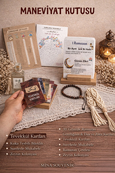 Mina Souvenir Maneviyat Kutusu – Ramazan İçin Dua, Zikir ve Tevekkül Kartları...