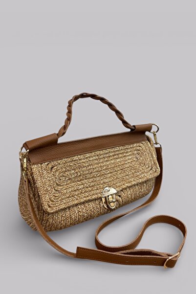 MaVaux Geantă de mână pentru femei Liva, extra ușoară, din paie, cu frânghie ...