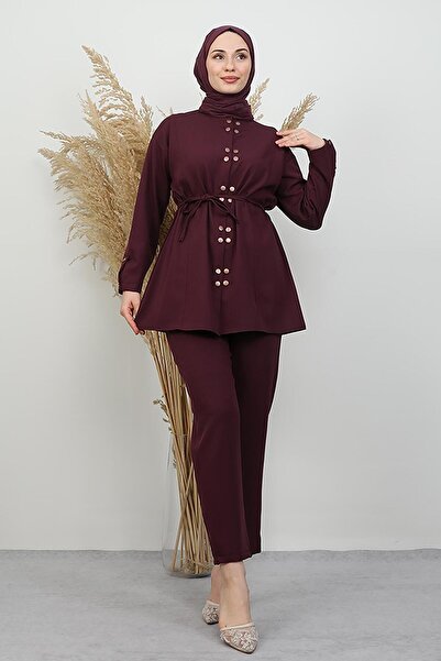 GİYZAMİLA Vedia Crepe Set Purple