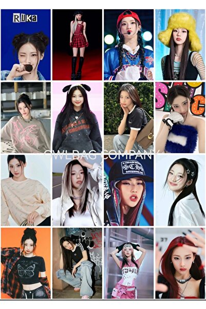 OWLBAG COMPANY حقيبة OWL BAG Babymonster - مجموعة من 16 بطاقة صور بتصميم مزخر...