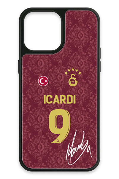 Galatasaray iPhone 13 Pro Max Uyumlu Mauro Icardi 3. Forma İmzalı Cam Lisansl...