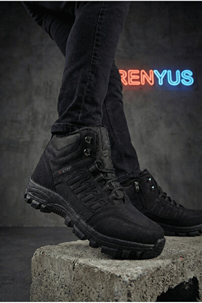 Zerenyus Zr-X6 Waterproof Unisex Fur-Lined Boots Black