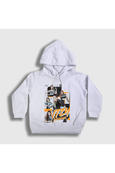 Presmono Hanorac cu glugă unisex pentru copii, alb, Wannabe Yeji Lia Yuna Itz...