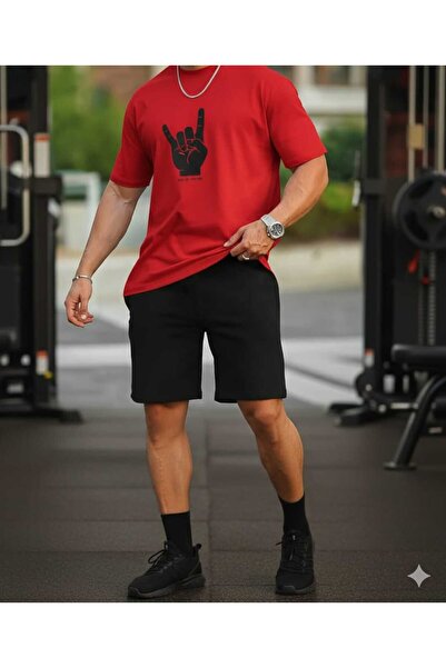 YK WEAR T-Shirt Shorts Rock Si̇ng Printed Men/Women